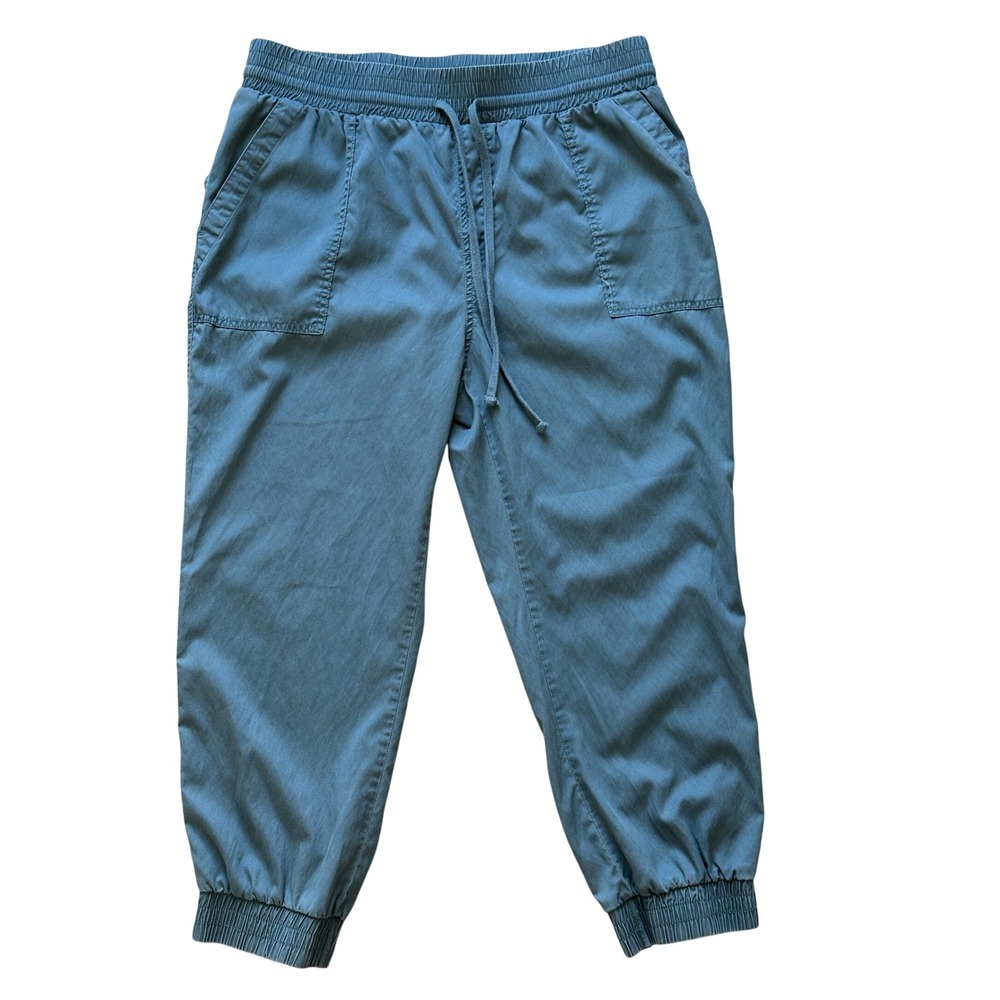 A New Day Drawstring Elastic Waist Utility Jogger Pants Teal XL Baggy Utility